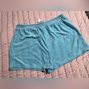 Sugar & Jade Blue Terry Cloth Shorts tween XXL